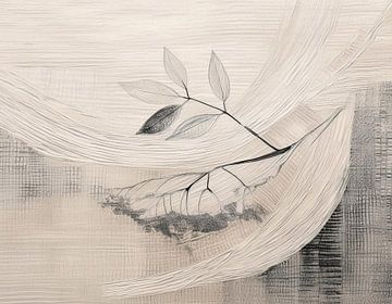 Organisch en natuurlijk Japandi schilderij van Studio Pieternel