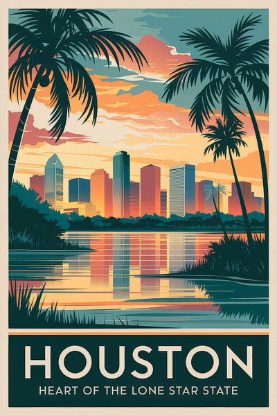 Houston, Texas von Poster Art Shop