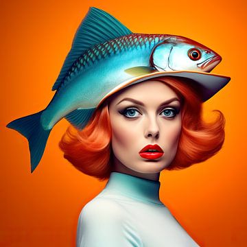 Fishy Hat Elegance - Orange Pride van Marianne Ottemann - OTTI