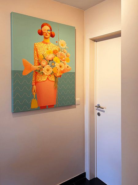 Customer photo: Fishing season by Mirjam Duizendstra, on canvas