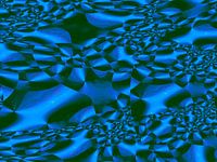 Abstract dynamic 3D pattern in blue
