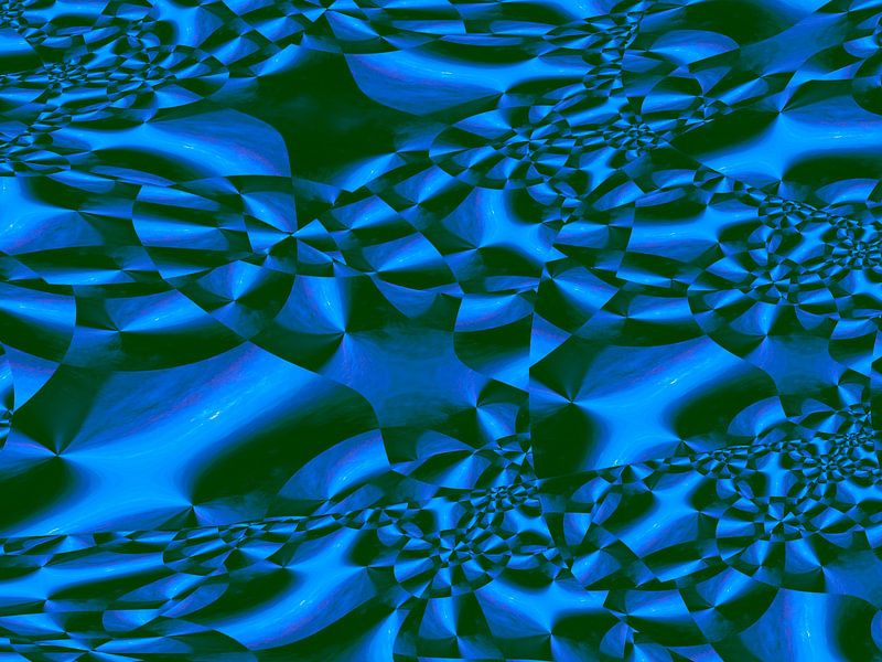 Abstract dynamisch 3D patroon in blauw van art559