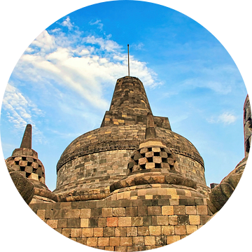 Hoofd Stupa Borobudur van Eduard Lamping