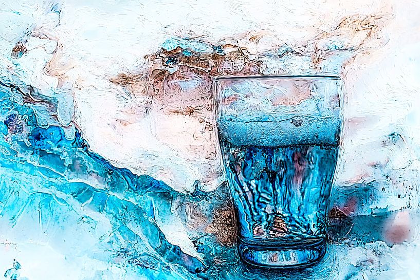 Abstraktes Glas und Wasser von Art & Soul Creations