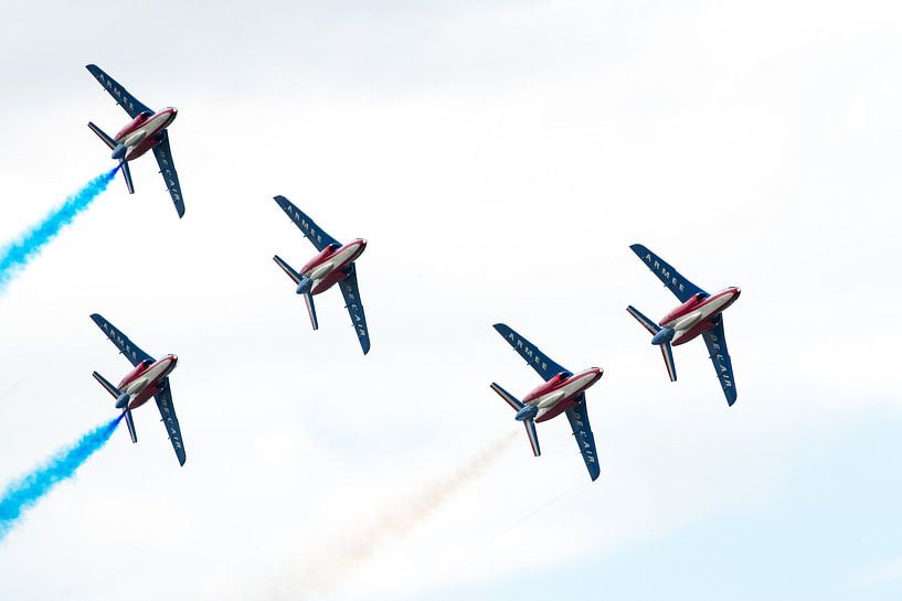 5 Alpha Jets van Patrouille de France van Wim Stolwerk