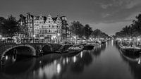 Ein Abend in Amsterdam in Schwarz-Weiß von Henk Meijer Photography Miniaturansicht