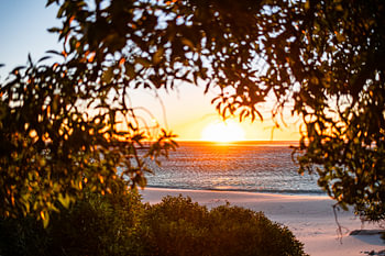 Kaapstad strand - Zuid Afrika kleurrijke zonsopgang fotoprint - reisfotografie