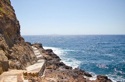 Vulkanisch Grieks eiland Nisyros in de Egeïsche zee