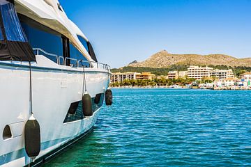 Marina at bay of Alcudia on Mallorca island, Spain Mediterranean Sea by Alex Winter