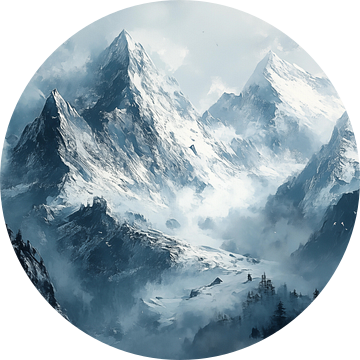 Alpen abstract panorama van TheXclusive Art