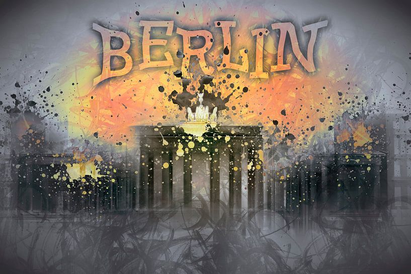 Digital-Art BERLIN Porte de Brandebourg I par Melanie Viola