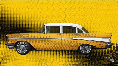 Chevrolet Bel Air 1957 Art Car in completely yellow