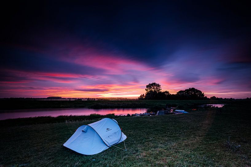 Zonsondergang in de Biesbosch van Eddy Westdijk