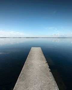 Pier in der Lagune von Orbetello, Argentario, Italien.