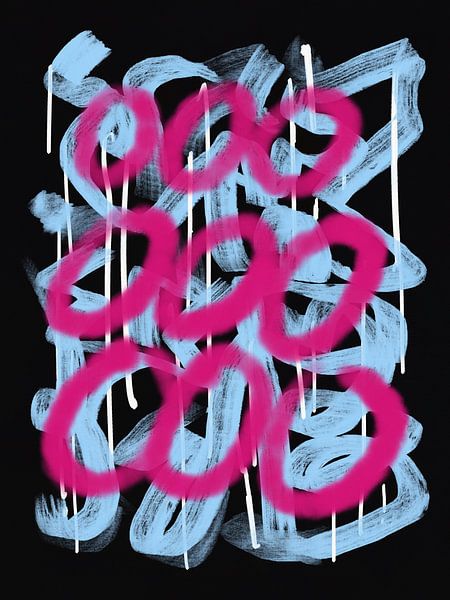 Loop pink abstract by Little Dean