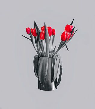 Tulpen grijze bg rood van BAM