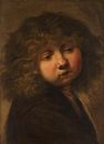 Tête de garçon, Rembrandt van Rijn (près) par Rembrandt van Rijn Aperçu