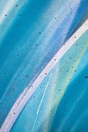 Abstact blue graffiti work in Ericeira, Portugal - Straßen- und Reisefotografie von Christa Stroo photography