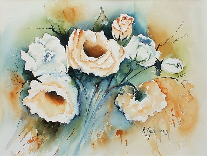 Rozenboeket van Rita Tielemans Kunst