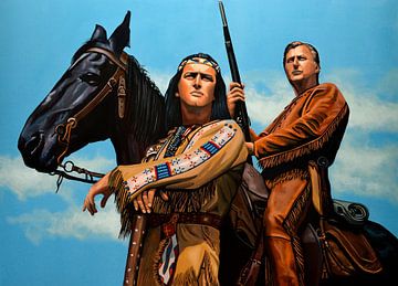 Winnetou and Old Shatterhand painting