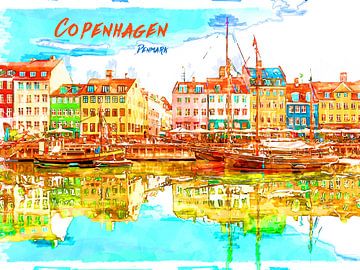 Kopenhagen van Printed Artings