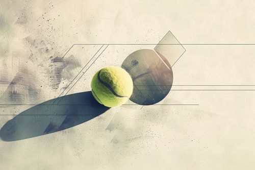 Tennisbal abstractie