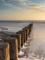 poles in the sea on Ameland