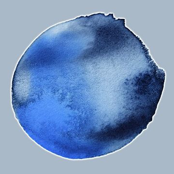 Soft Deep Aqua Mineral 975 - Mineral Blue in Mellow Flow Serenity von Saskia Mensink PRINTS