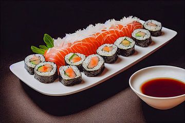 3d render Sushi plaat Illustratie van Animaflora PicsStock