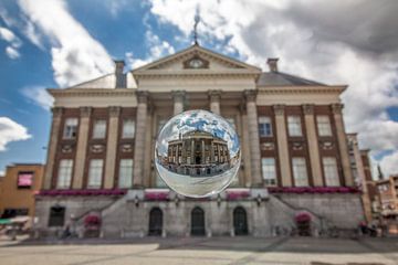 City hall with glass ball by Iconisch Groningen