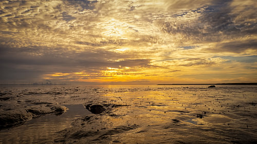 Sunset over the Wadden Sea – Krummhörn and Eemshaven