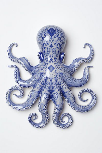 Delfts Blauwe Octopus van Dunto Venaar