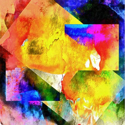 Vormen in abstracte oproerkleur