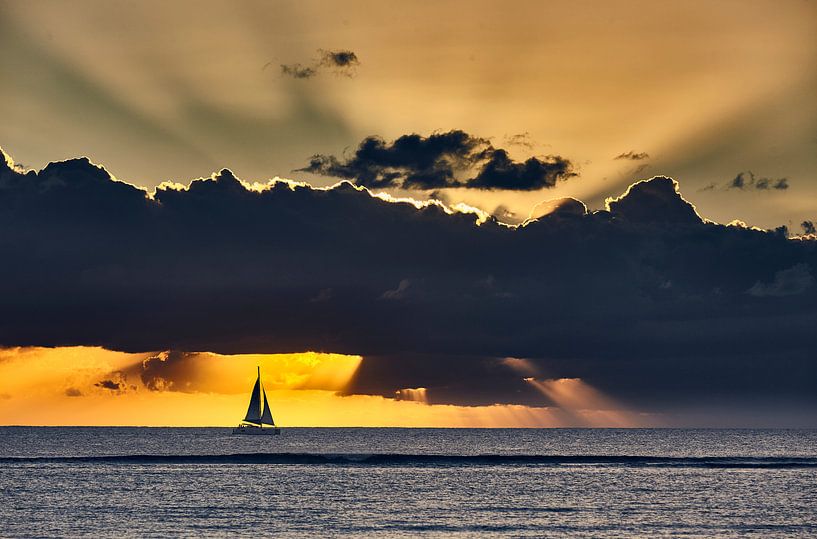 Varen in de zonsondergang van Graham Forrester