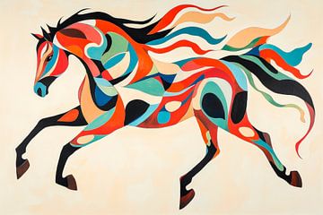 Colour explosion of a galloping horse by Poster Art Shop