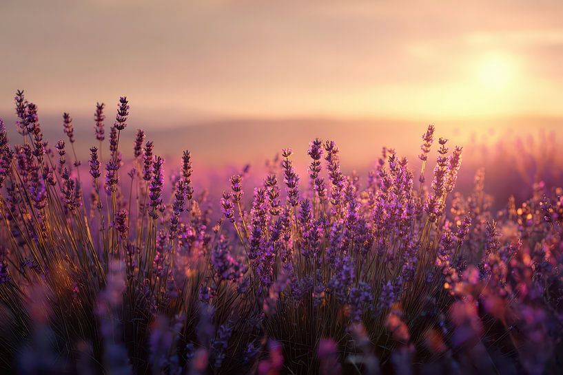 bruyère violette au lever du soleil par Egon Zitter