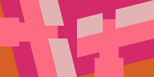 Modern abstract minimalistisch geometrisch landschap in retrostijl IX