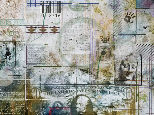Collage in grijs en bruin