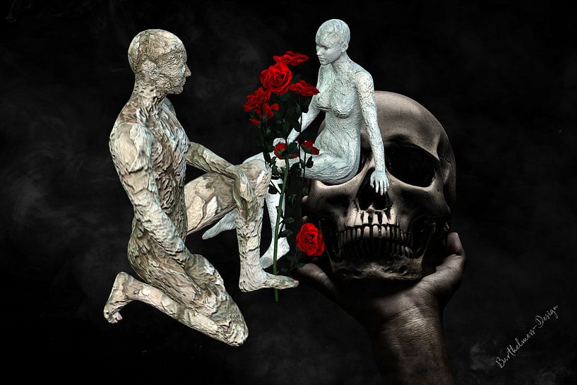 3d-Illustration. Die versteinerte Liebe. von Norbert Barthelmess