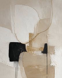 Or, blanc, noir, abstrait sur FoXo Art