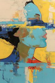 Abstract portret van Abstract Schilderij