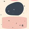 Terrazzo Delight Pink, Modern abstract van Caroline Drijber