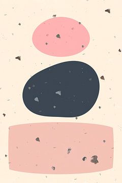 Terrazzo Delight Pink, Modern abstract van Caroline Drijber