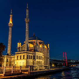 Ortaköy Mosque and the Bosphorus Bridge