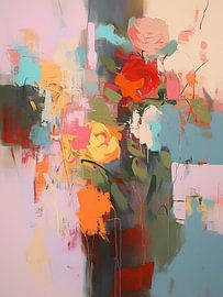 Abstrakt minimal Blumen von Abstraktes Gemälde