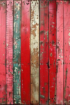 Abstract  met Verweerde Houten Planken van Art & Soul Creations
