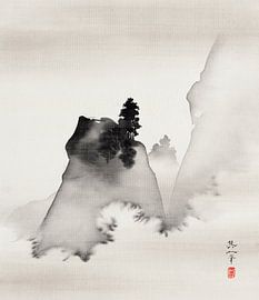 Berge (rechts aus dem Triptychon „Drei Abendszenen“) (19. Jahrhundert) von Pictufy