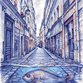 Like a fish in Paris by Geert Van Baelen