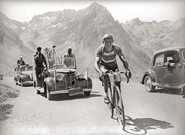Gino Bartali in den Pyrenäen während der Tour de France, 1948 von Bridgeman Images
