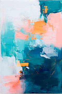 Abstract colour composition in blue-pink by Poster Art Shop